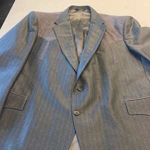 Larry Mahans cowboy collection suit coat size 46? See measurements new not worn.